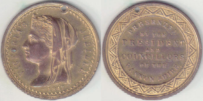 1887 Australia Victoria Jubilee Medallion (Wannon) A002369